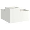 vidaXL Garden Planter White 80 x 80 x 48 cm Steel