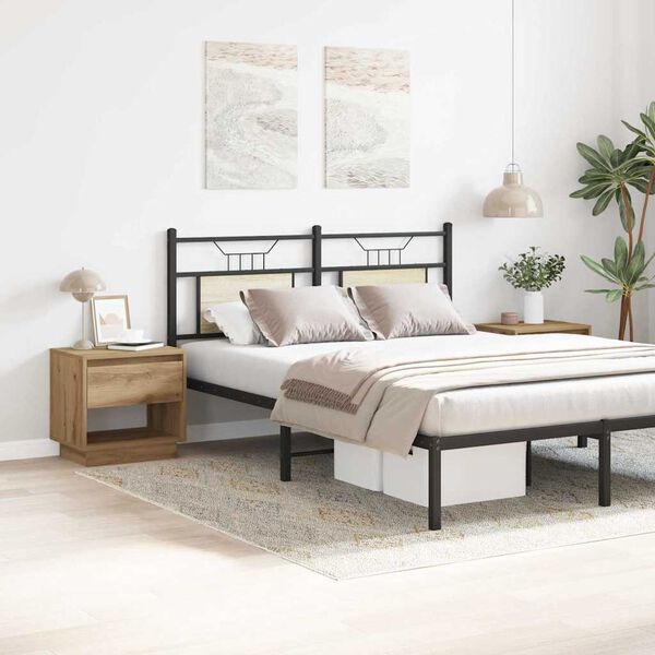 vidaXL Nightstand 2 pcs Artisan Oak 17.72 x 13.39 x 17.32 in