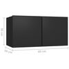 vidaXL TV Cabinet Black Engineered wood Small TV Cabinet Rectangular