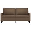 vidaXL 2-seater Sofa Brown Polyester Medium 2-Seater Sofa Rectangular