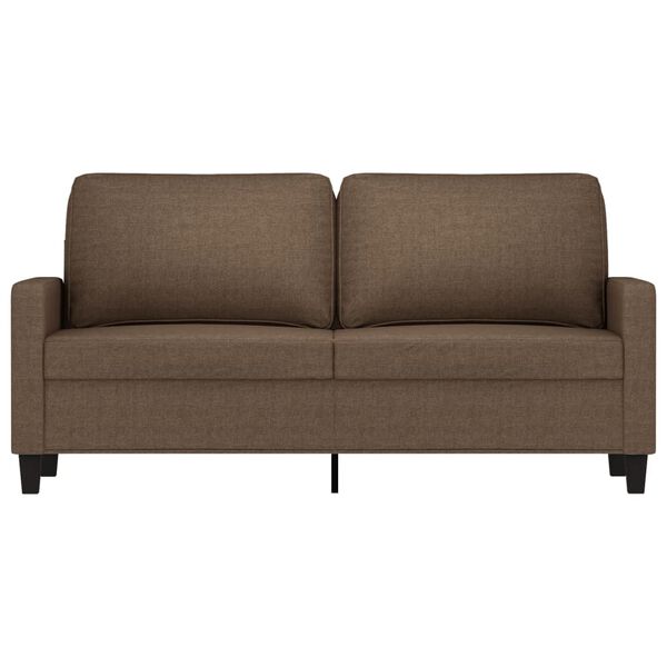 vidaXL 2-seater Sofa Brown Polyester Medium 2-Seater Sofa Rectangular