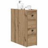 vidaXL Narrow Bathroom Cupboard Artisan oak Engineered wood Narrow
