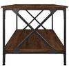 vidaXL Coffee Table Brown Oak Engineered Wood and Iron