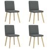 vidaXL Dining Chair Set of 4 Dark grey