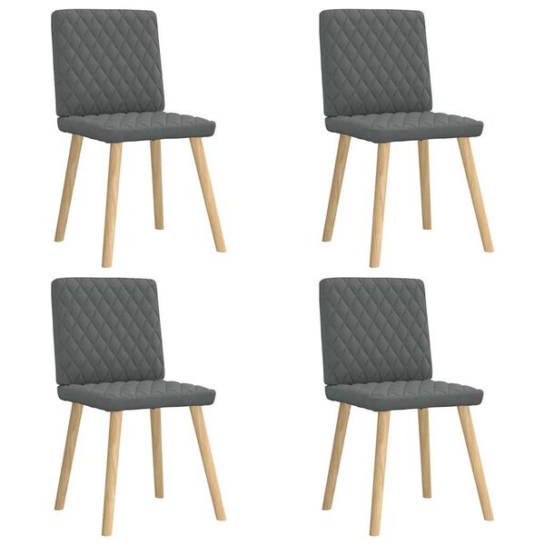 vidaXL Dining Chair Set of 4 Dark grey
