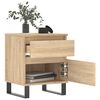 vidaXL Bedside Cabinet Set of 2 Sonoma Oak Engineered wood, metal Medium