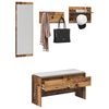 vidaXL Hallway Furniture Set with Drawer Old wood 90 x 31 x 46.5 cm