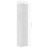 vidaXL Book Cabinet White Engineered wood Tall Book Cabinet