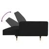 vidaXL Sofa Bed Black Velvet 86.6 x 33.3 x 27.2 in