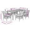 vidaXL Garden Dining Set Grey