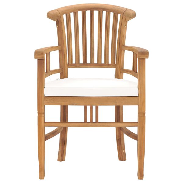 vidaXL Patio Dining Set Set of 2 Teak Solid Teak Wood Medium Durable