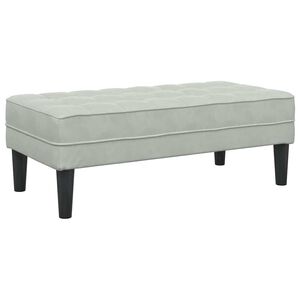 vidaXL Bench Light gray 113 x 57 x 39 cm Velvet