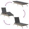 vidaXL Sun Lounger Light Grey PE rattan, powder-coated steel Standard