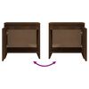 vidaXL Bedside Cabinet Set of 2 Smoked Oak Engineered Wood Medium