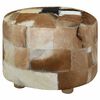 vidaXL Pouffe Multicolor Genuine goat leather upholstery Medium Sturdy
