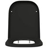 vidaXL Toilet Seat Black 17.52 x 13.78 x 1.42 in Duroplast