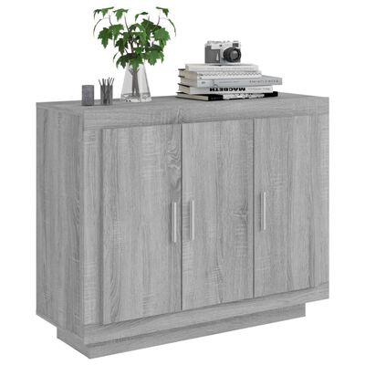 vidaXL Sideboard Gray Sonoma 36.2"x13.8"x29.5" Engineered Wood