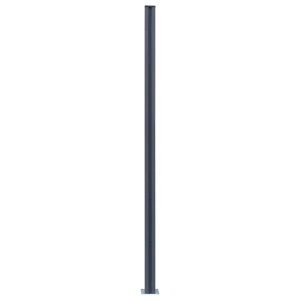 vidaXL Fence Posts 2 pcs Dark Gray 72.8" Aluminum