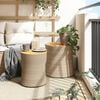 vidaXL Garden Side Table Beige and brown