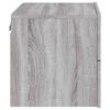 vidaXL Wall-mounted Bedside Cabinet with LED Lights Gray Sonoma