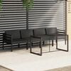 vidaXL Garden Lounge Set Anthracite Aluminum, 100% polyester Modular