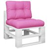 vidaXL Pallet Cushion Pink 100% Polyester, Hollow Fiber