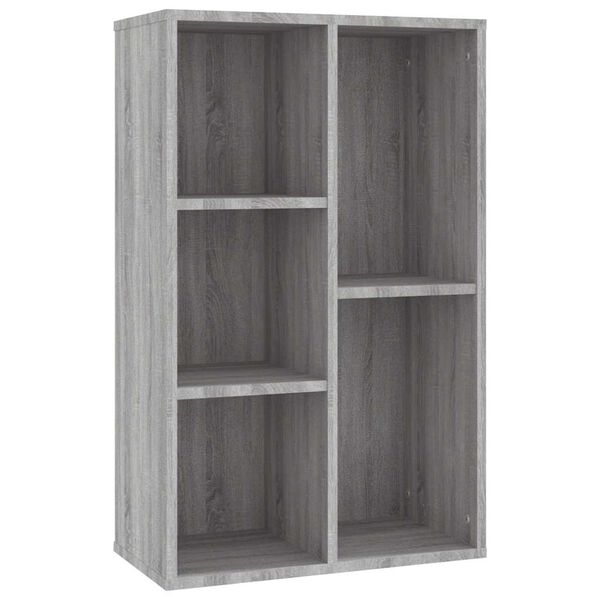 vidaXL Book Cabinet Grey Sonoma Engineered wood Medium Book Cabinet