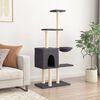 vidaXL Cat Tree Dark Grey Engineered wood, plush, sisal Medium Cat Tree