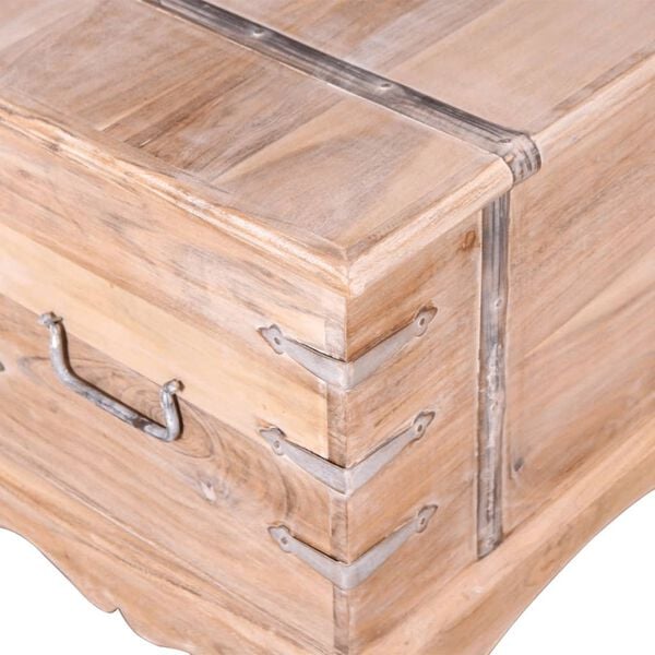 vidaXL Storage Chest Brown Solid Acacia wood Medium Storage Chest