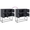 vidaXL Sideboard Anthracite Cold-rolled steel 39.6x15.4x42.1 in