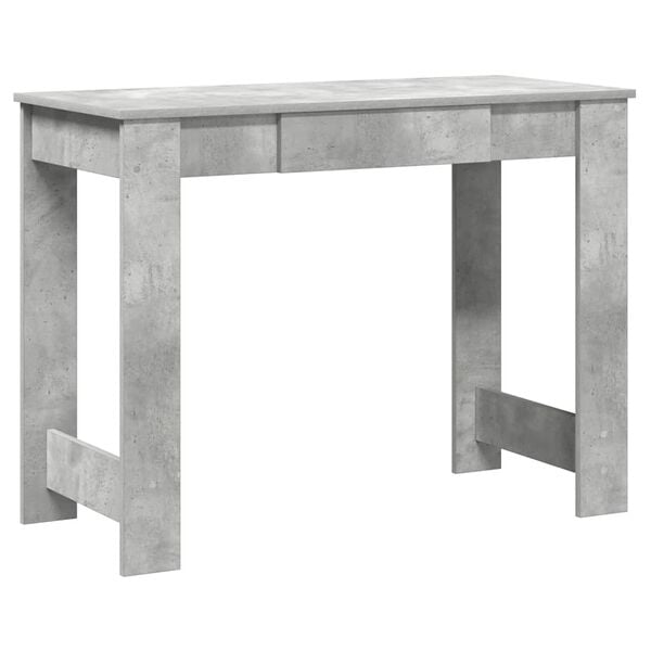 vidaXL Desk Concrete Grey Engineered Wood 39.4x17.7x29.5 in Desk