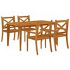 vidaXL Garden Dining Set Natural wood Solid acacia wood Standard Durable