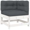 vidaXL Garden Lounge Set White, Anthracite