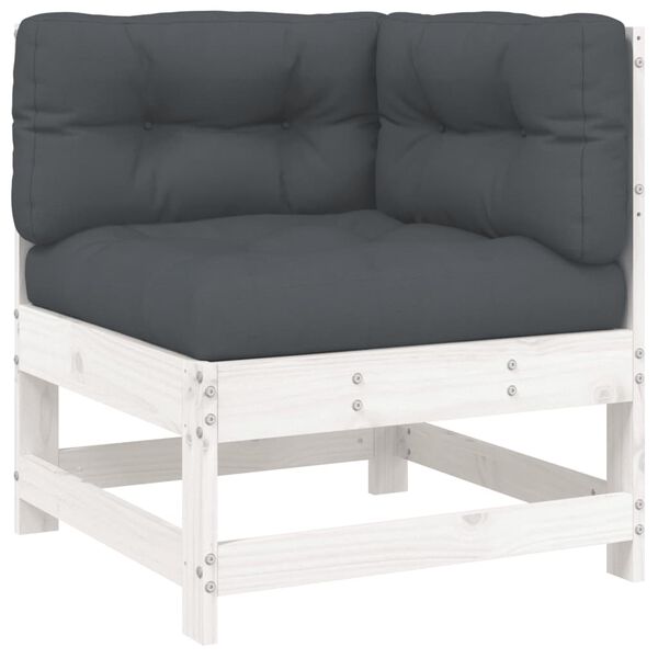 vidaXL Garden Lounge Set White, Anthracite