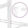 vidaXL Bed Frame White Powder-Coated Steel Double Bed Frame