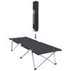 vidaXL Folding Camping Bed Manual Black 62 x 194 x 42 cm Oxford Fabric