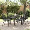 vidaXL Garden Dining Set 5 pcs Black poly rattan