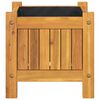 vidaXL Patio Planter with Liner 12.2x12.2x11.8" Solid Wood Acacia