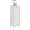 vidaXL Highboard White Steel 44.5 in tall, 15.4 in wide, 14.2 in deep