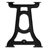 vidaXL Dining Table Leg Set of 2 Black Cast iron Standard Durable