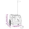 vidaXL Pet Bike Trailer Black and Grey Oxford fabric, iron, PVC Small