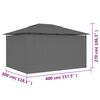 vidaXL Garden Marquee with Curtains 157.4"x118.1" Anthracite
