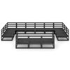vidaXL Garden Lounge Set Black Solid Pinewood 13 Piece Set Modular