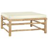 vidaXL Garden Lounge Set Cream White Bamboo 10-piece set Modular