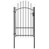 vidaXL Garden Gate Steel 39.4"x86.6" Black