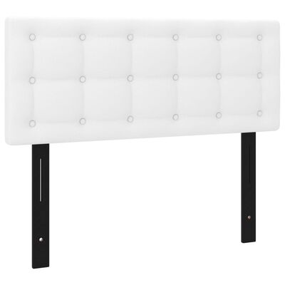 vidaXL Headboard White 39.4"x2"x30.7"/34.6" Faux Leather