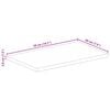 vidaXL Table Top Oak finish Solid mango wood 19.7 x 7.9 in