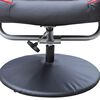 vidaXL Armchair with Footrest Black/Red Faux Leather