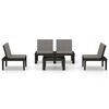 vidaXL Garden Lounge Set Grey Plastic Medium Modular Garden Lounge Set