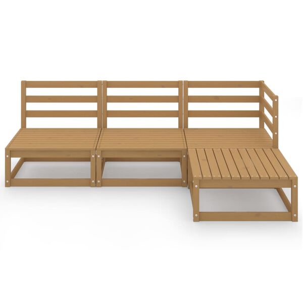 vidaXL Garden Lounge Set Honey Brown Solid Pine Wood Modular
